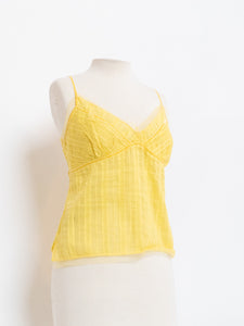 Vintage x Yellow Striped Cotton Tank (L)