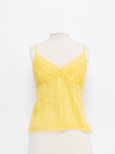 Vintage x Yellow Striped Cotton Tank (L)