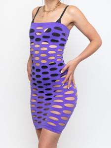 Modern x Deadstock Purple Stretchy Cutout Dress (XS-M)