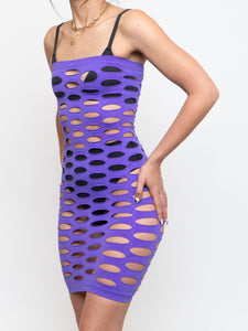 Modern x Deadstock Purple Stretchy Cutout Dress (XS-M)
