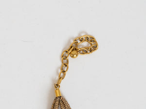 Vintage x Gold Textured Beaded Necklace
