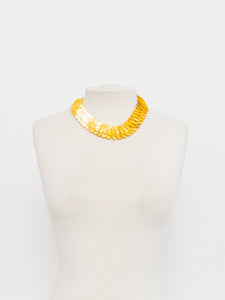 Vintage x Yellow Pearl Beaded Choker
