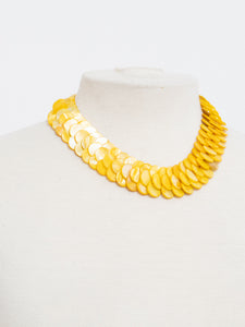 Vintage x Yellow Pearl Beaded Choker