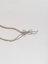 Load image into Gallery viewer, Layered Silver Bead Chunky Rose Necklace