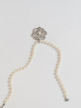 Load image into Gallery viewer, Pearl Silver Rose Necklace