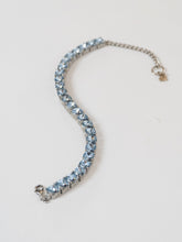 Load image into Gallery viewer, Silver And Blue Rhinestone Choker