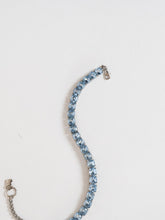 Load image into Gallery viewer, Silver And Blue Rhinestone Choker