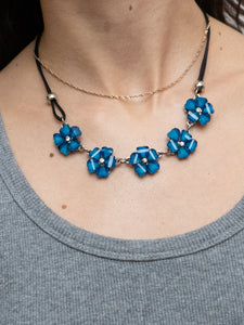Blue Floral Necklace