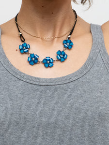 Blue Floral Necklace