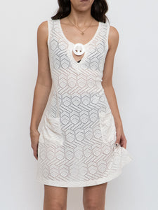 Vintage x Made in Canada x DONNA White Coverup Dress (M)