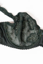 Load image into Gallery viewer, LOUISE BRACO x  Dark Green Lace Bra (34 D, DD)