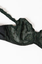 Load image into Gallery viewer, LOUISE BRACO x  Dark Green Lace Bra (34 D, DD)
