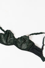Load image into Gallery viewer, LOUISE BRACO x  Dark Green Lace Bra (34 D, DD)