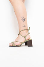 Load image into Gallery viewer, ASOS x DEADSTOCK Pastel Green Leather Heeled Sandals (10)