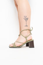 Load image into Gallery viewer, ASOS x DEADSTOCK Pastel Green Leather Heeled Sandals (10)