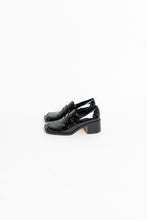 Load image into Gallery viewer, ZARA x Patent Black Heeled Loafers (6.5)