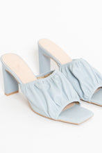 Load image into Gallery viewer, Modern x Baby Blue Heeled Faux Leather Sandals (8.5, 9)