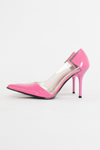 Vintage x ROBERTO VIANNI Deadstock Pink And Clear Heels (8)
