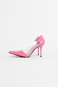 Vintage x ROBERTO VIANNI Deadstock Pink And Clear Heels (8)