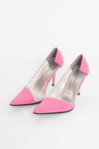 Vintage x ROBERTO VIANNI Deadstock Pink And Clear Heels (8)