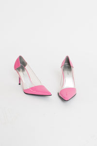 Vintage x ROBERTO VIANNI Deadstock Pink And Clear Heels (8)
