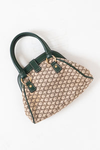 Vintage x GUESS Green, Beige Logo Mini Purse