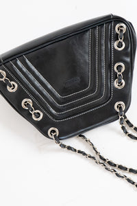 COACH x Black Leather Chain Purse
