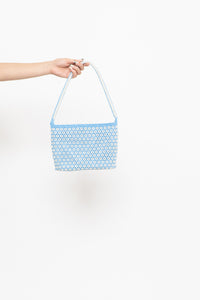 Vintage x Blue And White Beaded Bag