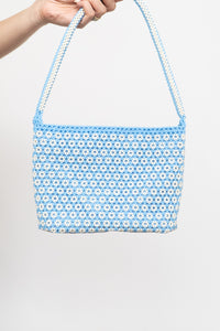 Vintage x Blue And White Beaded Bag