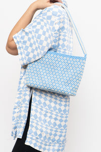 Vintage x Blue And White Beaded Bag