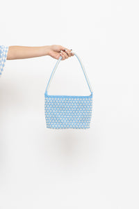 Vintage x Blue And White Beaded Bag