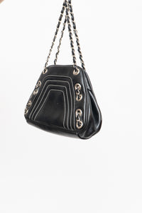 COACH x Black Leather Chain Purse