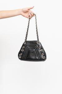 COACH x Black Leather Chain Purse