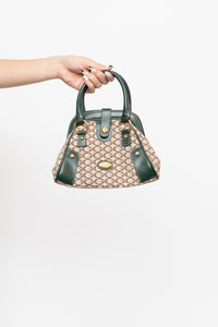 Vintage x GUESS Green, Beige Logo Mini Purse