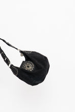 Load image into Gallery viewer, Vintage x Black Leatheroc Suede Jewelled Bag