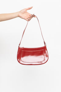 Vintage x Red & White Stitched Faux Leather Purse