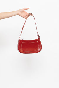 Vintage x Red & White Stitched Faux Leather Purse