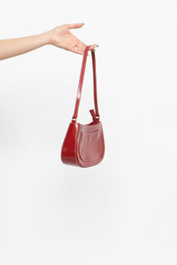 Vintage x Red & White Stitched Faux Leather Purse