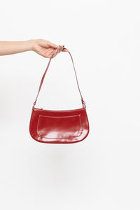 Vintage x Red & White Stitched Faux Leather Purse