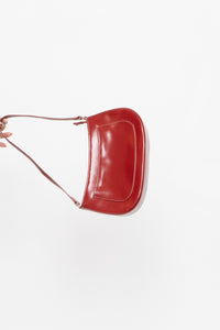 Vintage x Red & White Stitched Faux Leather Purse