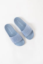 Load image into Gallery viewer, COACH X Pastel Blue Slides (8-9)