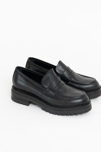 GRAVITY POPE x DON DIEGO Made in Italy Black Heeled Loafers (8, 8.5)