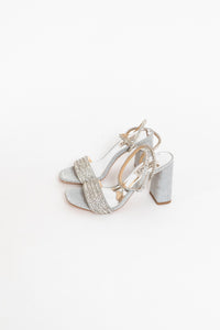 BADGLEY MISCHKA x DEADSTOCK Silver Glitter Heels (6)