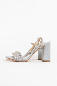 BADGLEY MISCHKA x DEADSTOCK Silver Glitter Heels (6)