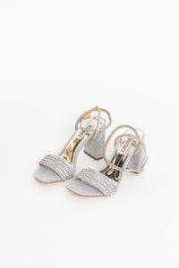 BADGLEY MISCHKA x DEADSTOCK Silver Glitter Heels (6)