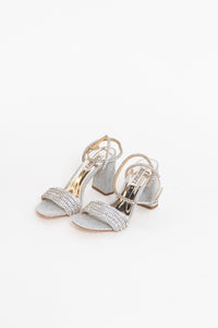 BADGLEY MISCHKA x DEADSTOCK Silver Glitter Heels (6)