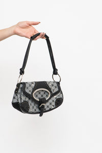 Vintage x Black, Grey Rhinestone Purse