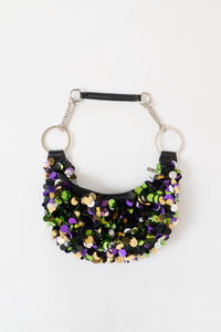 Vintage x Black, Purple, Green Sequin Purse