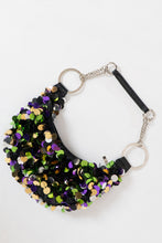 Load image into Gallery viewer, Vintage x Black, Purple, Green Sequin Purse