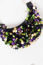 Load image into Gallery viewer, Vintage x Black, Purple, Green Sequin Purse